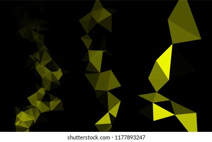Dark Black vector abstract polygonal layout. An elegant bright illustration with gradient. A new texture for your design.