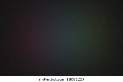 Dark Black vector abstract polygonal layout. Modern geometrical abstract illustration with gradient. Brand new design for your business.