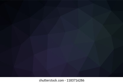 Dark Black vector abstract polygonal texture. Brand new colored illustration in blurry style with gradient. The template can be used as a background for cell phones.