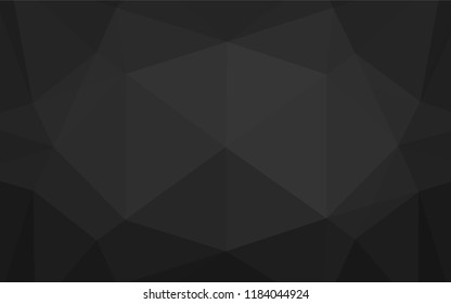 Dark Black vector abstract polygonal texture. Colorful illustration in abstract style with gradient. A completely new template for your business design.