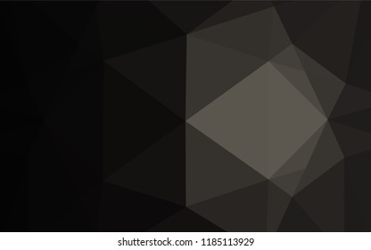 Dark Black vector abstract polygonal texture. A vague abstract illustration with gradient. A completely new design for your business.