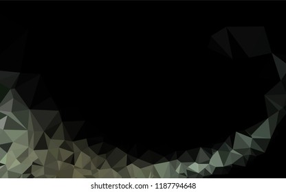 Dark Black vector abstract polygonal layout. Colorful illustration in abstract style with gradient. Brand new design for your business.