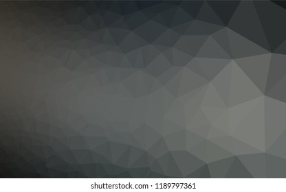 Dark Black vector abstract polygonal cover. Creative illustration in halftone style with gradient. A new texture for your design.