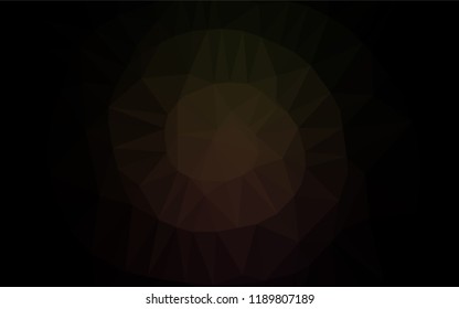 Dark Black vector abstract polygonal layout. Shining illustration, which consist of triangles. Triangular pattern for your business design.