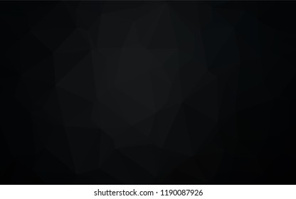 Dark Black vector abstract polygonal texture. A sample with polygonal shapes. The textured pattern can be used for background.