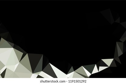 Dark Black vector abstract polygonal texture. Shining colored illustration in a Brand new style. The completely new template can be used for your brand book.