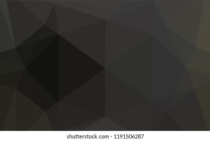 Dark Black vector abstract polygonal cover. Triangular geometric sample with gradient.  A completely new design for your business.