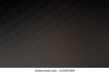 Dark Black vector abstract polygonal cover. Brand new colored illustration in blurry style with gradient. Triangular pattern for your business design.