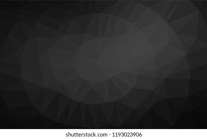 Dark Black vector abstract polygonal cover. Shining colored illustration in a Brand new style. A completely new design for your business.