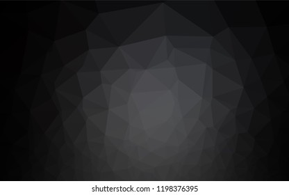 Dark Black vector abstract polygonal cover. Shining colored illustration in a Brand new style. A completely new design for your business.