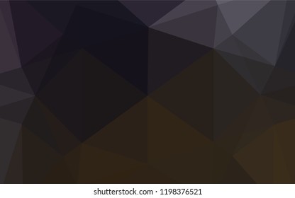 Dark Black vector abstract polygonal cover. A sample with polygonal shapes. The completely new template can be used for your brand book.