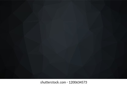 Dark Black vector abstract polygonal layout. A sample with polygonal shapes. The elegant pattern can be used as part of a brand book.