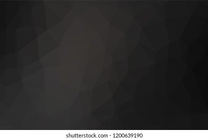 Dark Black vector abstract polygonal layout. An elegant bright illustration with gradient. The completely new template can be used for your brand book.