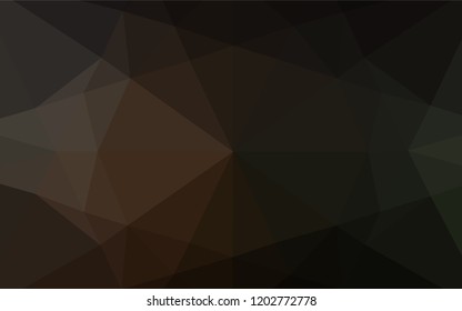 Dark Black vector abstract polygonal cover. Geometric illustration in Origami style with gradient.  Triangular pattern for your business design.