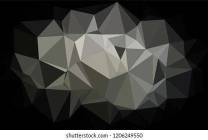 Dark Black vector abstract polygonal layout. Shining illustration, which consist of triangles. A completely new design for your business.