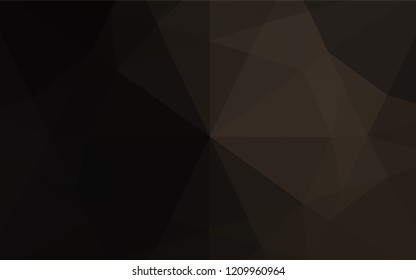 Dark Black vector abstract polygonal cover. A completely new color illustration in a vague style. Triangular pattern for your business design.