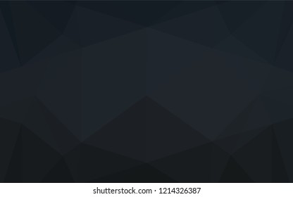 Dark Black vector abstract polygonal cover. Shining colored illustration in a Brand new style. A completely new design for your business.