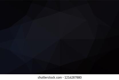 Dark Black vector abstract polygonal cover. Geometric illustration in Origami style with gradient.  A completely new template for your business design.