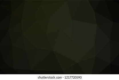 Dark Black vector abstract polygonal layout. Colorful abstract illustration with gradient. Brand new style for your business design.