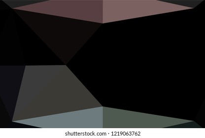 Dark Black vector abstract polygonal texture. Shining illustration, which consist of triangles. The elegant pattern can be used as part of a brand book.