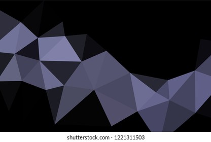 Dark Black vector abstract polygonal texture. Geometric illustration in Origami style with gradient.  The completely new template can be used for your brand book.
