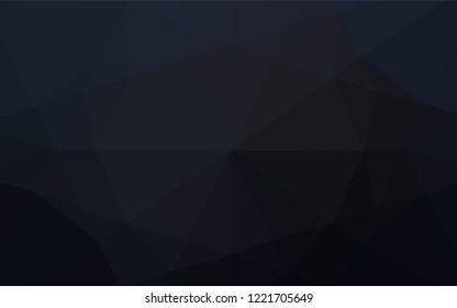 Dark Black vector abstract polygonal cover. Modern geometrical abstract illustration with gradient. A completely new template for your business design.