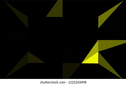 Dark Black vector abstract polygonal cover. Brand new colored illustration in blurry style with gradient. The polygonal design can be used for your web site.