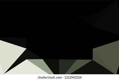 Dark Black vector abstract polygonal cover. A completely new color illustration in a vague style. A completely new design for your business.