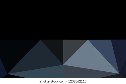 Dark Black vector abstract polygonal layout. Geometric illustration in Origami style with gradient.  A completely new template for your business design.