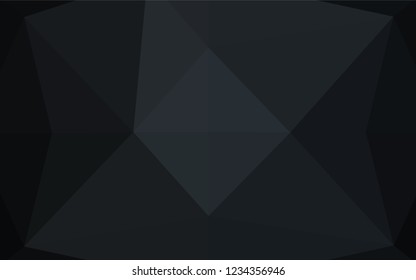 Dark Black vector abstract polygonal texture. Colorful illustration in abstract style with gradient. Brand new style for your business design.
