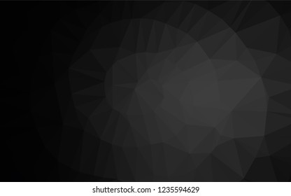 Dark Black vector abstract polygonal texture. Brand new colored illustration in blurry style with gradient. Brand new style for your business design.