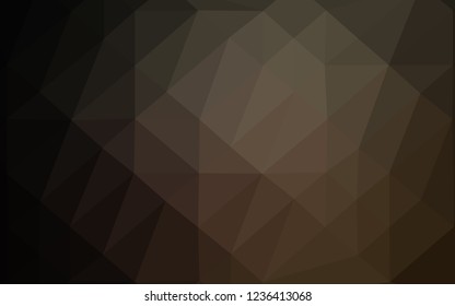 Dark Black vector abstract polygonal texture. Shining illustration, which consist of triangles. Brand new design for your business.