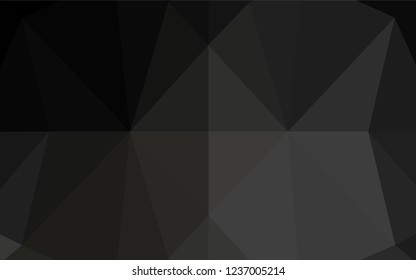 Dark Black vector abstract polygonal cover. Brand new colored illustration in blurry style with gradient. A completely new template for your business design.