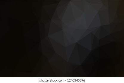 Dark Black vector abstract polygonal cover. A vague abstract illustration with gradient. The elegant pattern can be used as part of a brand book.