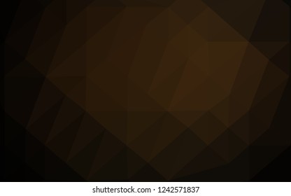 Dark Black vector abstract polygonal texture. Shining colored illustration in a Brand new style. The best triangular design for your business.