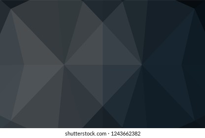Dark Black vector abstract polygonal layout. An elegant bright illustration with gradient. A completely new design for your business.