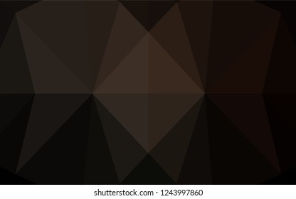Dark Black vector abstract polygonal layout. Triangular geometric sample with gradient.  The elegant pattern can be used as part of a brand book.