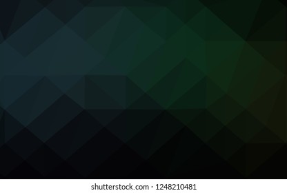 Dark Black vector abstract polygonal cover. A completely new color illustration in a vague style. Polygonal design for your web site.