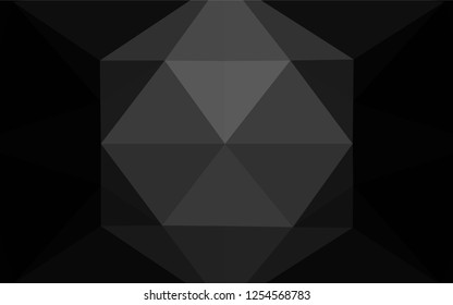 Dark Black vector abstract polygonal texture. Colorful abstract illustration with gradient. A new texture for your design.