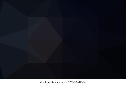 Dark Black vector abstract polygonal cover. Glitter abstract illustration with an elegant design. A completely new design for your business.
