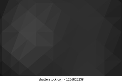 Dark Black vector abstract polygonal cover. Colorful illustration in Origami style with gradient.  The best triangular design for your business.