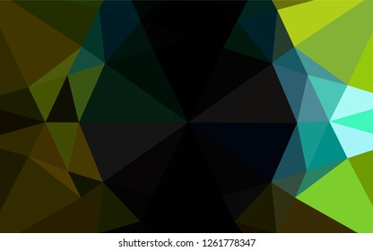 Dark Black vector abstract polygonal cover. A sample with polygonal shapes. Triangular pattern for your business design.