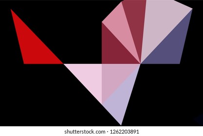 Dark Black vector abstract polygonal layout. A sample with polygonal shapes. A completely new template for your business design.