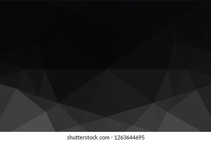 Dark Black vector abstract polygonal texture. A completely new color illustration in a vague style. Brand new design for your business.
