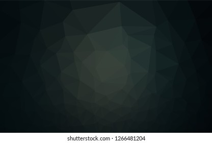 Dark Black vector abstract polygonal cover. Geometric illustration in Origami style with gradient.  The polygonal design can be used for your web site.