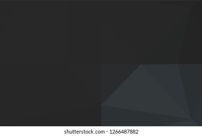 Dark Black vector abstract polygonal layout. Creative illustration in halftone style with gradient. Brand new style for your business design.