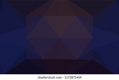 Dark Black vector abstract polygonal cover. Shining illustration, which consist of triangles. The polygonal design can be used for your web site.