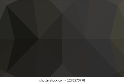 Dark Black vector abstract polygonal texture. Creative geometric illustration in Origami style with gradient. A completely new template for your business design.