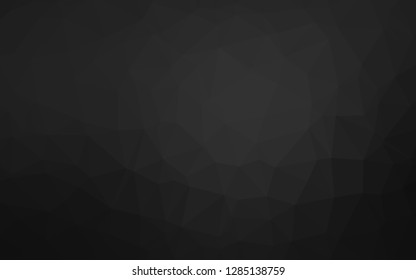 Dark Black vector abstract polygonal cover. Glitter abstract illustration with an elegant design. Brand new style for your business design.