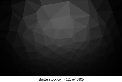 Dark Black vector abstract polygonal cover. An elegant bright illustration with gradient. The completely new template can be used for your brand book.